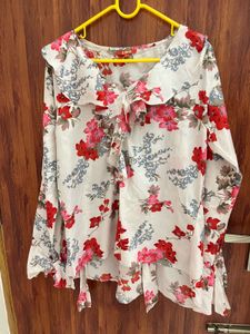 Floral Ruffle Top