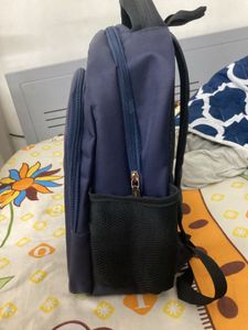 Lino Perros Navy blue solid Laptop Backpack