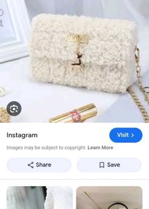 Fluffy White Chain Bag