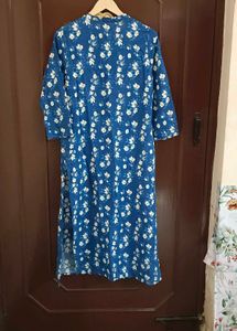 Sky Blue And White Kurti