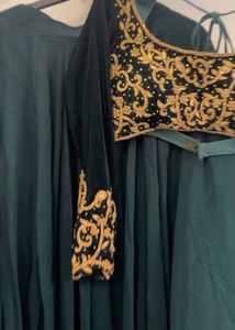 green beauty lehenga