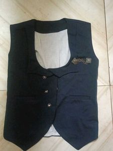 Vintage Style Navy Vest