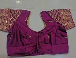 Blue Embellished saree