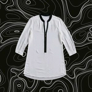 Chic White Zipper Top