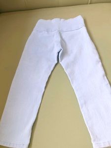 Sky Blue Cotton Slim Fit Denim Jeggings