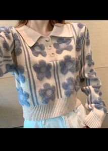 Floral pinteresty Knit Sweater
