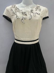 Korean Black Designer Flared One Piece