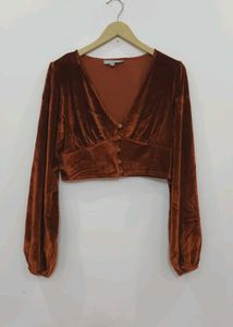 Velvet Crop Top Size S