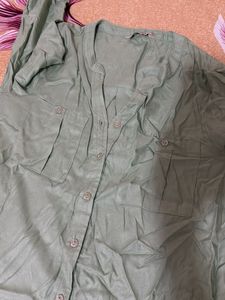 Green Button-Down Shirt