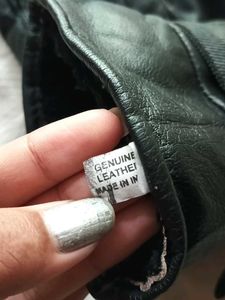 Genuine Leather Biker Gloves
