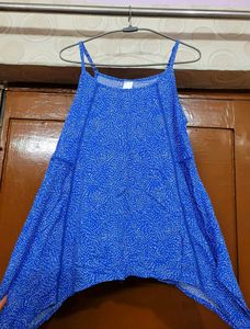 Blue Patterned Tank Top