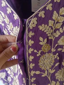 Embroidered Purple Waistcoat