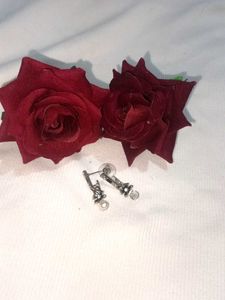 Pearl & Silver Drop Earrings