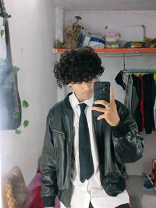 bomber leather jacket heavy
