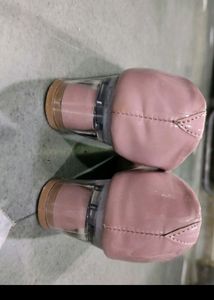 Branded Glass Heel Sandal