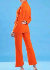 Stylish Orange Blazer Suit