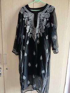 Black Chikankari Kurti