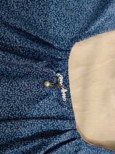 Causual Flutter Sleeves Blue Top