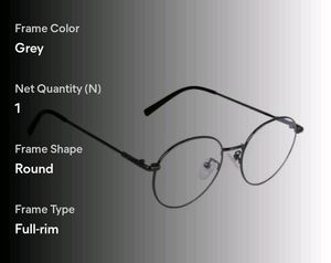 Grey Metal Round Glasses