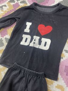 Cute &#39;I &lt;3 Dad&#39; Pajama Set