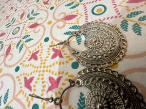 TWO PAIR Of Boho Silver Hoop Earrings