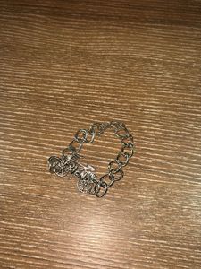 Silver Bike Chain Friendship Band Bracelet