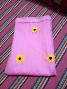 Beautiful Net Saree Baby Pink Colour