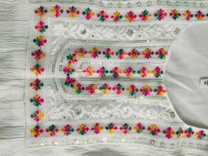 Embroidered White Top