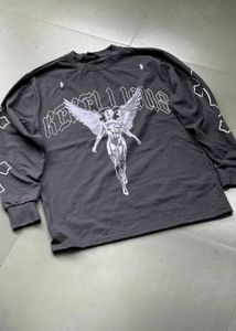 Rebellious Gothic Angel Oversized Tee