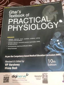Ghai's Practical Physiology Textbook - 10th Editio