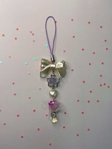 Kawaii Pearl Bow & Lilac Bloom Charm 🎀🌸