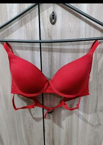 Combo of 2 Zivame Padded lace bra (Red and Light Blue)