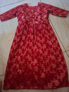 Red &amp; Gold Floral Dress
