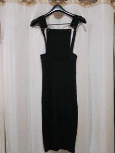 Black Overalls Dress