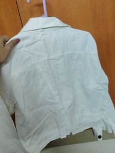 Cute Cropped White Jacket