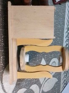 Cute Wooden Pen Stand +Free Gift 🎁