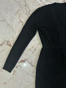 Y2K Fendi Dupe Classic Woollen Dress