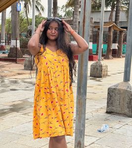 Sunny Vibes Yellow One-Piece Frock | Comfy&amp;preety