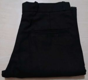 Men Regular Fit Cotton Black Pant