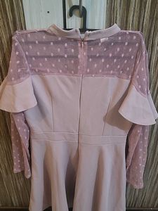 Mauve Ruffle Mini Dress