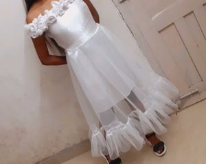 White Off-Shoulder Midi Dress
