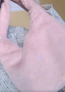 Pink Fuzzy Shoulder Bag