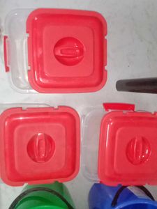 Plastic Storage Containers &amp; Buckets 5ps combo new