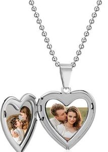Heart Photo Locket Necklace