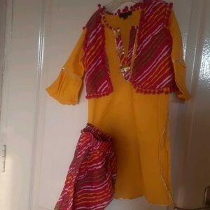 Pure Cotton Festive Salwar Kurta set For kids
