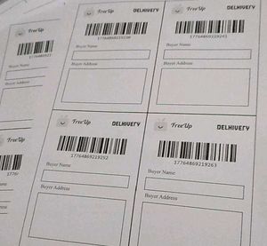 50 Piece B/W Non Sticky Shipping Labels