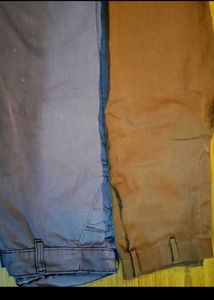 Combo Of 2 Pants Grey Brown