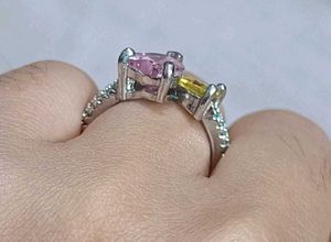 Heart-Shaped Gemstone Ring