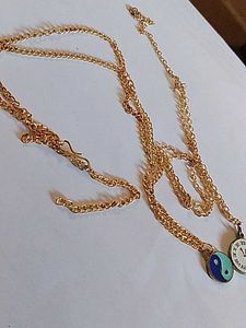 Yin Yang Clock Necklace