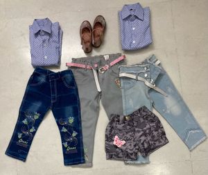 3 Designer Denims,2 shirts,sandal And Short